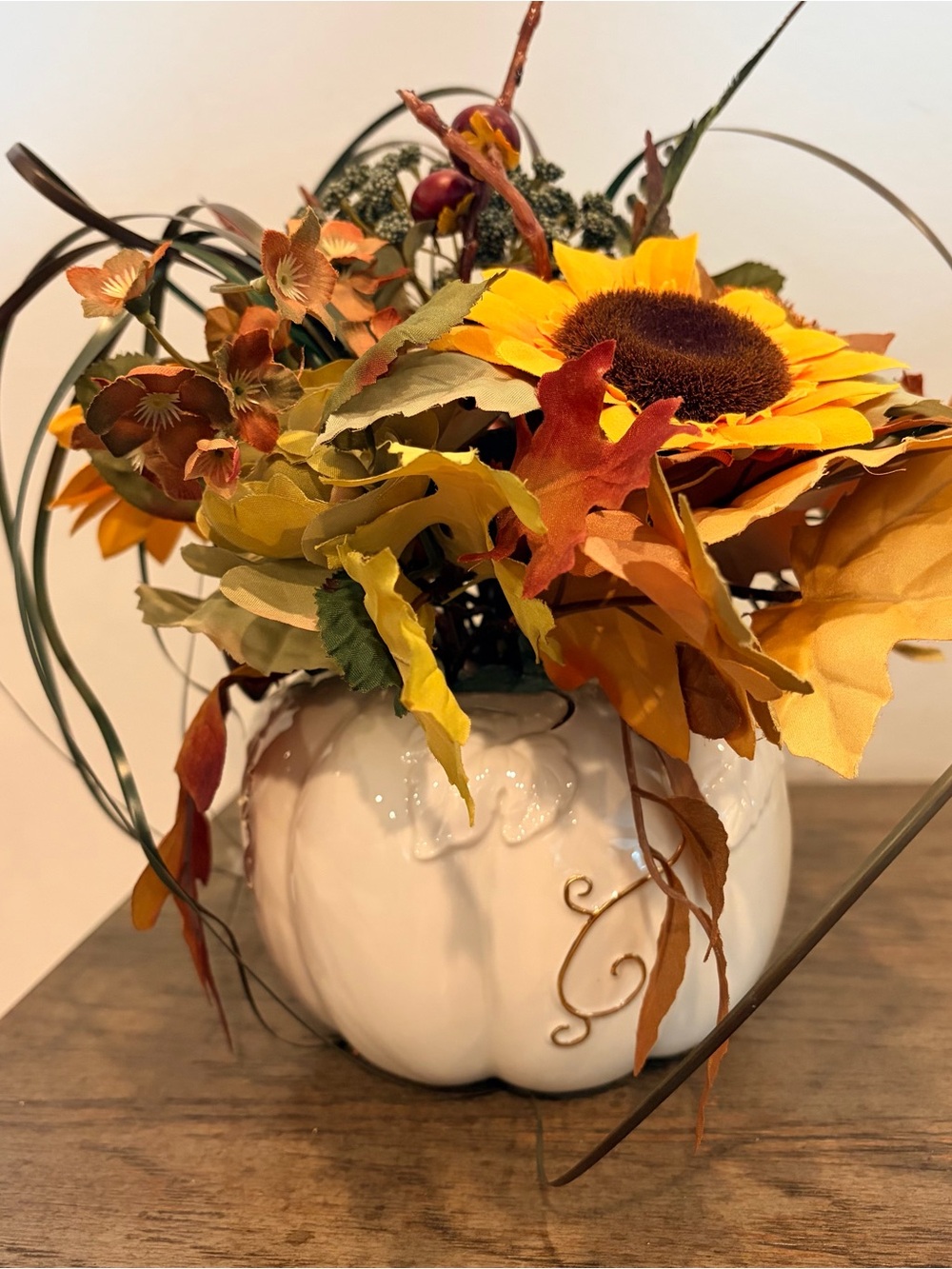 Lenox, "Arranged for the Holidays", pumpkin arrangement.